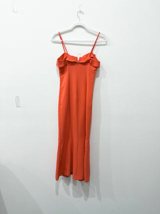 NWT Likely Johnna Sleeveless Ruffle Trim A-line Midi Dress Fiesta Womens Size 0