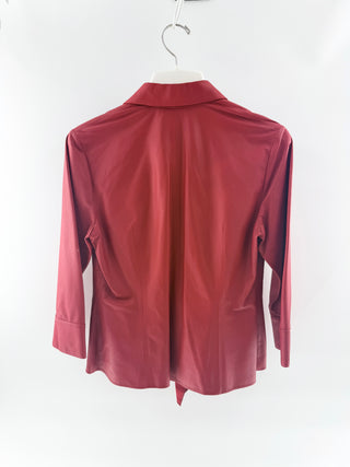Lafayette 148 lambskin top with buckle, 8