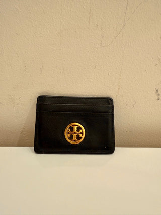 Tory Burch leather card holder with metal logo
