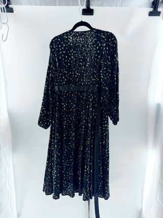 Diane von Furstenberg animal devore wrap maxi dress velour and metallic, 10