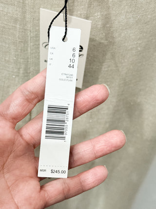Ellie Tahari lined linen pants, 6