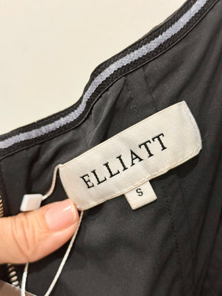 Elliatt Strapless Bow Reception Cocktail Midi Sheath Dress Black Women's Size S