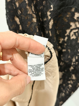 Diane von Furstenberg Olivia Sleeveless Mini Sheath Dress Black & Nude Women's 0