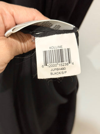 BCBGMaxazria Kolline Sleeveless Ruffle Trim Maxi Dress Black Women's Size Small