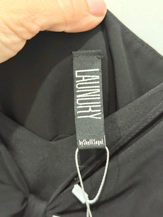 Laundry by Shelli Segal 100% Silk Sleeveless Midi Slip Dress Black Womens Size 6