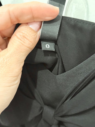 Laundry by Shelli Segal 100% Silk Sleeveless Midi Slip Dress Black Womens Size 6