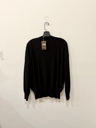 Sonia Rykiel 100% Wool Nautical Striped Oversized Pullover Sweater Black/White S