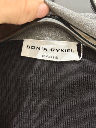 Sonia Rykiel 100% Wool Nautical Striped Oversized Pullover Sweater Black/White S