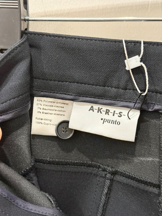 Akris Punto High Waisted Stretchy Skinny Leg Trouser Pants Black Women's Size 6