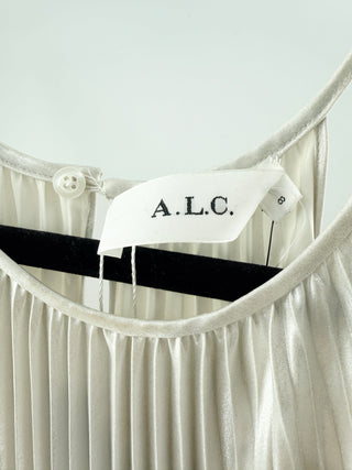 A.L.C. pleated GG print shorts with metallic thread, 8