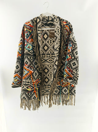 Zara fringe coat, L