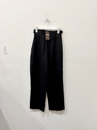Posse wide leg linen pants with pockets and paperbag waist, XS