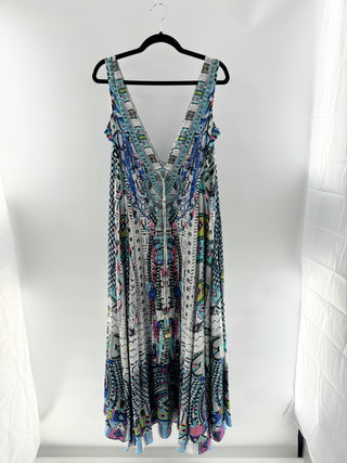 Camilla Multicolor Peacock Style Dress, 12