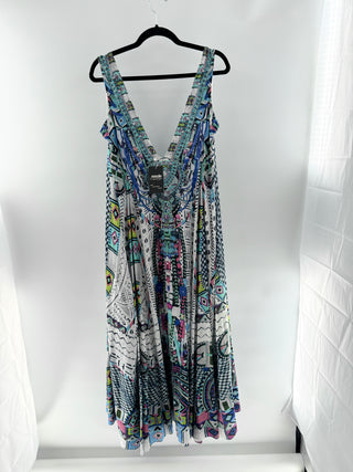 Camilla Multicolor Peacock Style Dress, 12
