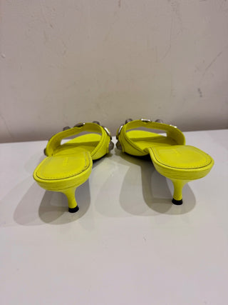 Balenciaga low heel slide sandals agneau cagole, 37.5
