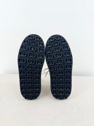 Gucci GG Monogram Jacquard Canvas Tennis 1977 Sneakers Black Mystic White 9