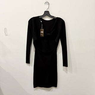 Helmut Lang Ribbed Knit Open Back Bodycon Mini Dress Black Women's Size XS