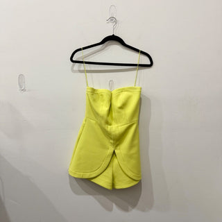 Alexis Bradshaw Strapless Sweetheart Short Romper Chartreuse Women's Size XS