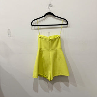 Alexis Bradshaw Strapless Sweetheart Short Romper Chartreuse Women's Size XS