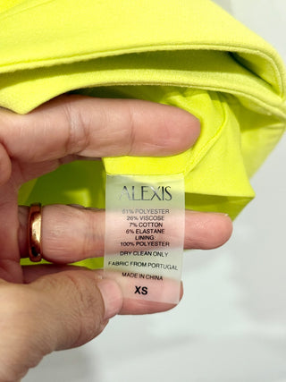 Alexis Bradshaw Strapless Sweetheart Short Romper Chartreuse Women's Size XS