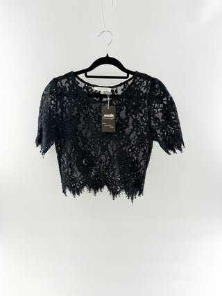 Alexis crop lace top, S
