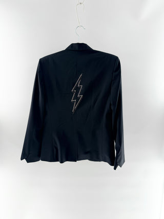 Zadig & Voltaire blazer with bolt rhinestone embellishment, S