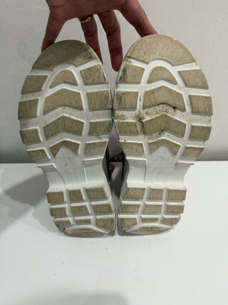 Alexander McQueen Tread Slick Lace-Up Chunky Boots Pink Glitter Women's EU 37