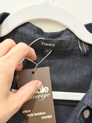 Theory short sleeve shirt mini dress, M