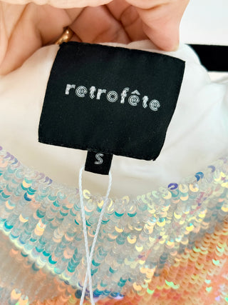 Retrofete sequin set top adn jogger pants, top S / bottom XS