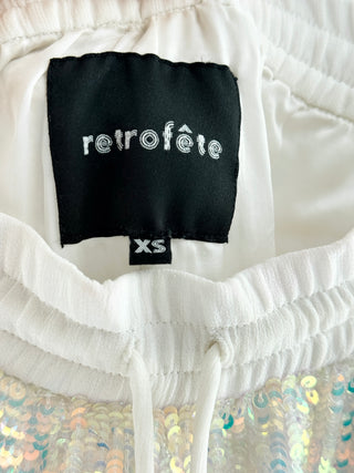 Retrofete sequin set top adn jogger pants, top S / bottom XS