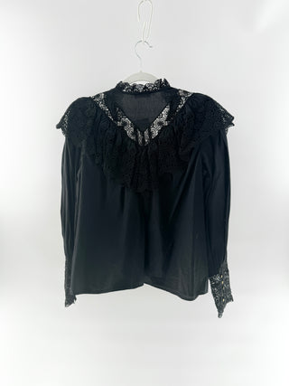 Ulla Johnson 100% cotton and crochet lace top, 4