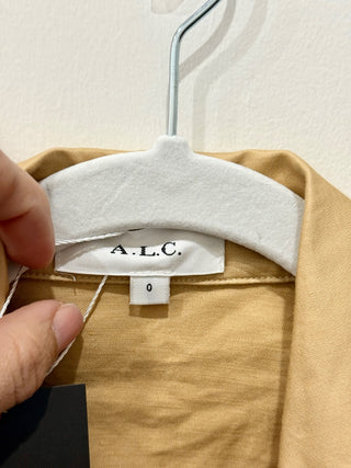 ALC Ryan Cotton Blend Cap Sleeve Wrap Trench Mini Dress Beige Women's Size 0