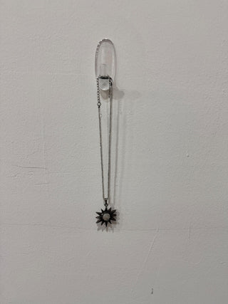 n.a. starburst pendant silver necklace