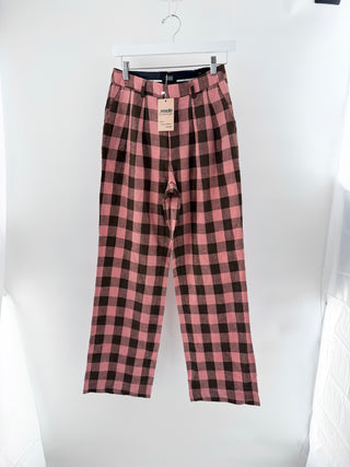 Scotch and Soda check linen pants, XS