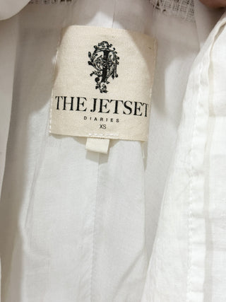 NWT The Jetset Diaries Grazie Crochet Trim Maxi Dress White Women's Size XS