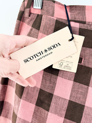 Scotch and Soda check linen pants, XS
