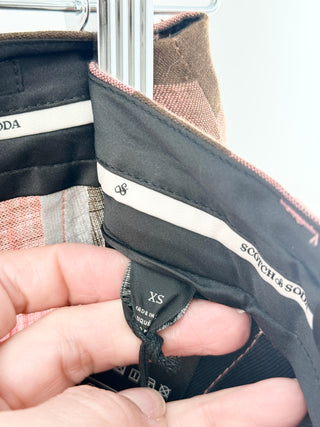 Scotch and Soda check linen pants, XS