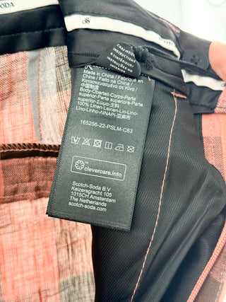 Scotch and Soda check linen pants, XS