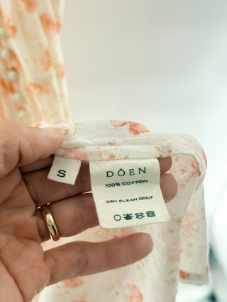 Doen floral ruffle maxi dress, S