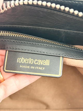 Roberto Cavalli large leather bag with gold studs