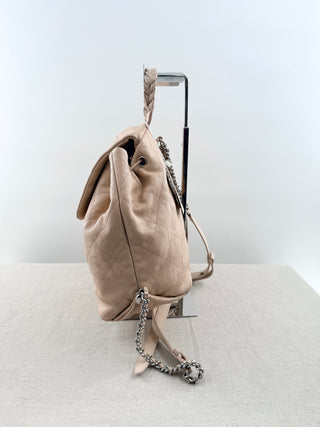Chanel braided with style backpack in calfskin quilted leather