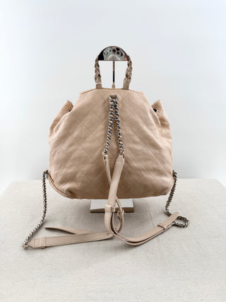 Chanel braided with style backpack in calfskin quilted leather