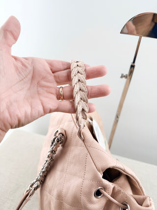 Chanel braided with style backpack in calfskin quilted leather