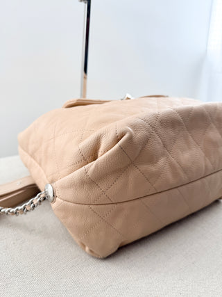 Chanel braided with style backpack in calfskin quilted leather