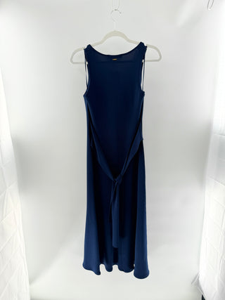 Toccin Sleeveless knit maxi dress with scoop neckline & open tie back detail, M