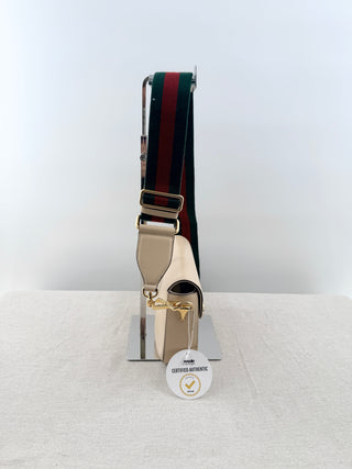 Gucci horsebit 1955 leather flap bag with 2 straps