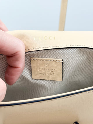 Gucci horsebit 1955 leather flap bag with 2 straps
