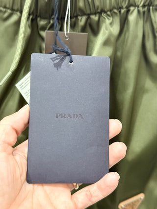 Prada nylon loden shorts, IT 36 / 0 US