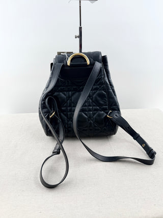 Dior caro macrocannage lambskin medium backpack