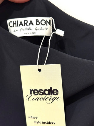 Chiara Boni asymmetrical one shoulder gold buckle maxi dress, 40 IT / US 4